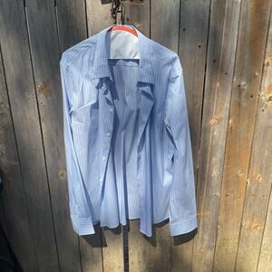 Calvin Klein Men's Blue w/ Red Pinstripe Button Down Sz XL